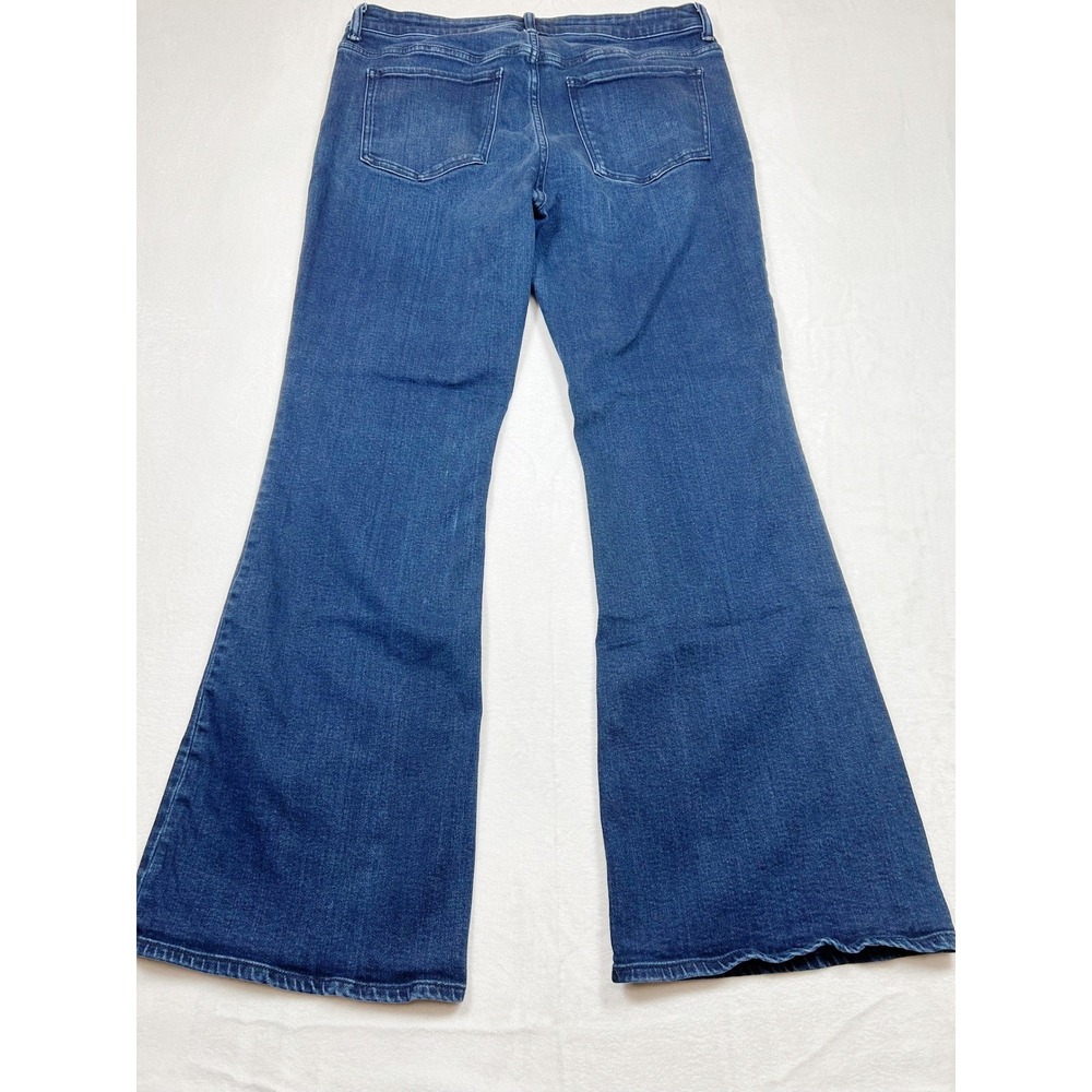 Quince Luna Stretch Flare Jeans Size 32 Dark Wash Wide Leg Quiet Luxury - Picture 4 of 10